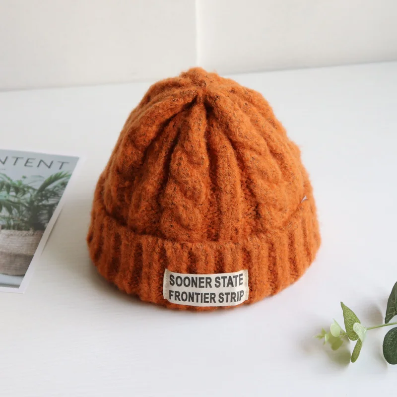 Детская шапка, сезон осень-зима, Детские теплые шапки, теплые шерстяные шапки для мальчиков и девочек на весну и осень, модные милые детские шапки для детей 1-7 лет