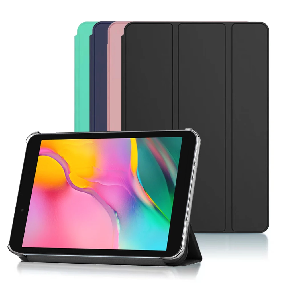 Case For Samsung Galaxy Tab A 8.0 10.1 SM-T290 T295 T510 T515 T580 Flip Trifold Stand Case PU Leather Full Smart Auto Wake Cover