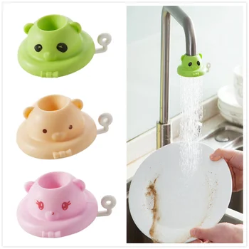 

1PC Water Saving Device Splash Shower Bathroom Faucet Anti T Cartoon Kitchen Tap Shower Head Nozzle Faucet