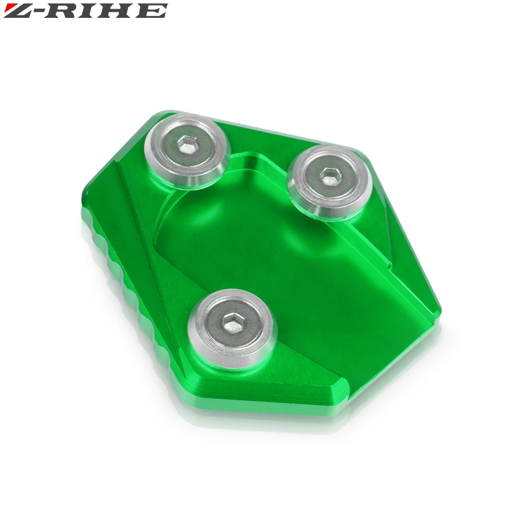 green CNC алюминиевый мотоцикл боковой стенд увеличить удлинитель подставки пластина для Honda GROM MSX125 MSX 125- Красный Зеленый Синий - Цвет: green