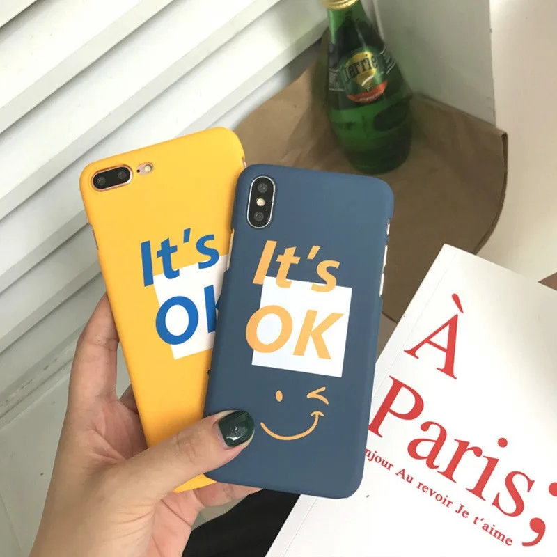 

For Iphone 7 8 Plus 6s Cute Smiley Face Text Pattern Phone Case For IPhone X XS 7 8 Plus 6 6S Soft Silicone Cover Case