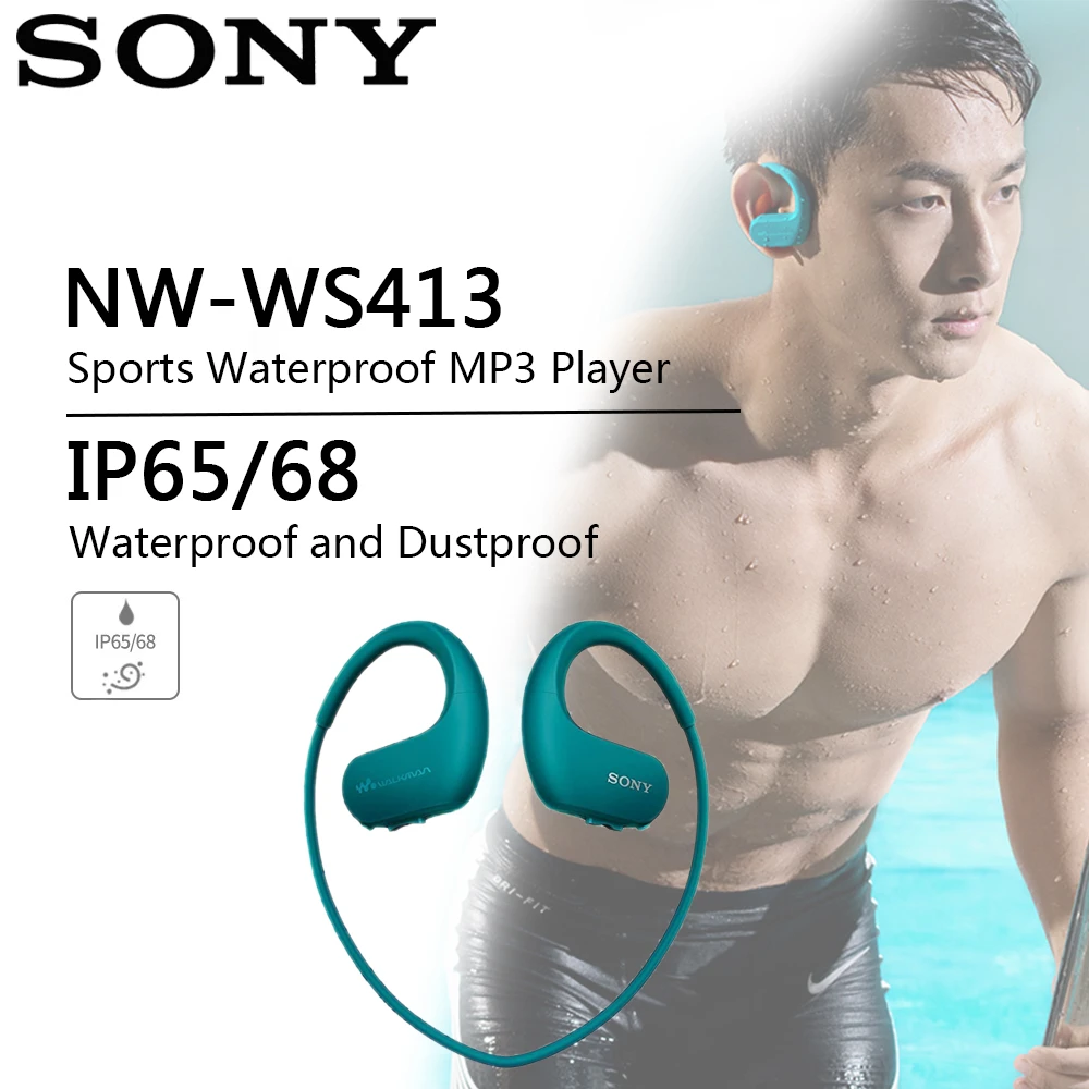 SONY Walkman NW WS413 Wireless MP3 Player 4GB Sports Wearable MP3 Headphone Type Waterproof Player Mp3 Running Swimmin Headphone|MP3 Player| - AliExpress