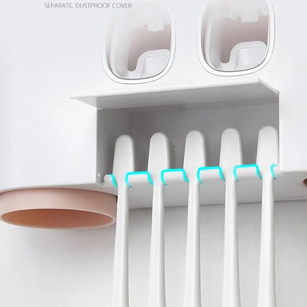 Fully Automatic Suction Cup Toothpaste Squeezer Toothbrush Holder Toothpaste Dispenser Squeezers Dispenser Home Bathroom Set
