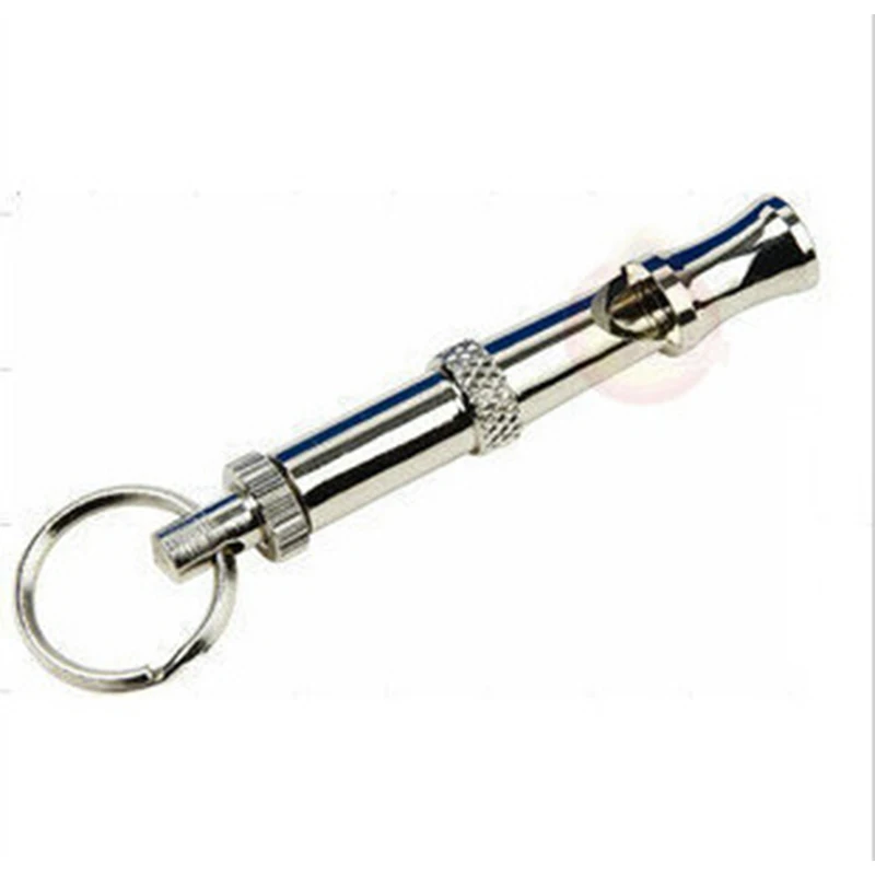 Stainless Steel Puppy Dog Whistle Key Chain Whistle Pet New Dog Training Adjustable Ultrasonic Sound Pet Products