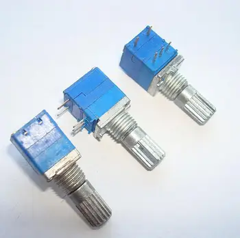 

5pcs/lot pjiap switch high quality precision potentiometer R097 with switch single b500k 15 flower shaft