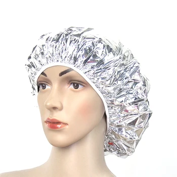 

Professional Disposable Use Bath Hoods Salon Shower Insulation Hair Cap Home Ultra Thin Waterproof Portable Aluminum Foil