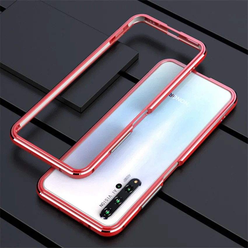 Ультра тонкая металлическая рамка для huawei Honor 20 Pro Чехол Жесткий алюминиевый бампер чехол для huawei Honor 20 Honor 20 Pro - Цвет: red