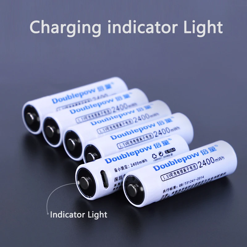1 шт 1,5 V 1000mWh AAA 2400mWh AA Аккумуляторная батарея usb зарядка литий-ионная аккумуляторная батарея для камеры игрушка-фонарик батарея