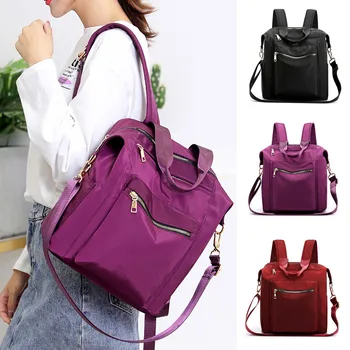 

Women Ladies Fashion Solid Backpack Schoolbag Casual Travel Student Daypack Bag Trend Female Backpack High Capacity Bags 2020 #S
