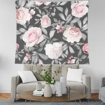 

Tapestry Wall Hanging Large Psychedelic Multi-function Bed Spread Beach Towel Table Cloth Yoga Mat Home Dec Flower Rose Design