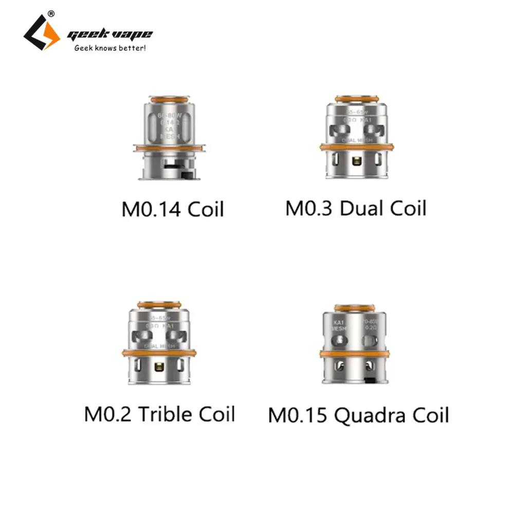 

Original Geekvape M Series Coils for Z Max Tank (5pcs/pack) 0.14ohm/0.3ohm/0.2ohm/0.15ohm Coil Electronic Cigarette Coil Head