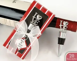

wedding favor gift and giveaways--Chrome Love bottle wine Stopper party favor for guest 100pcs/lot
