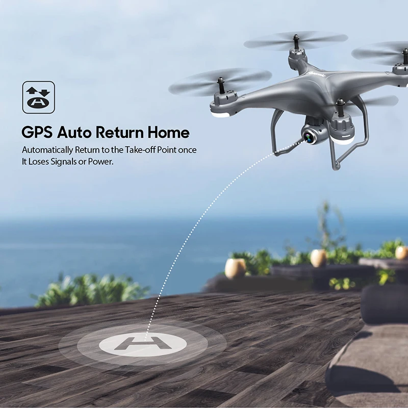 Potensic T25 gps Дрон FPV с HD камерой 720p Wifi RC дроны селфи следуем за мной Квадрокоптер gps ГЛОНАСС Квадрокоптер игрушки для детей