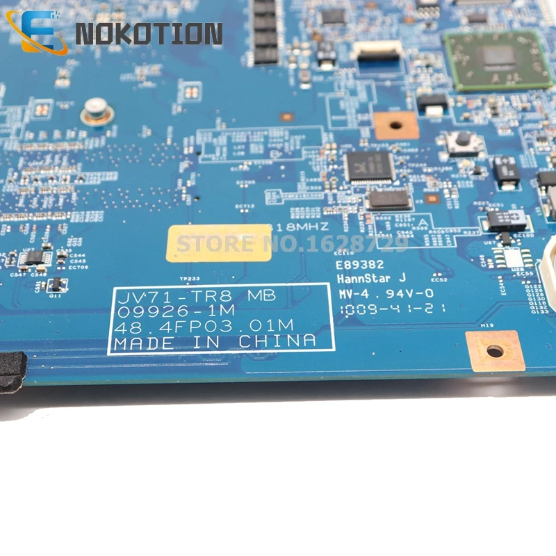 NOKOTION материнская плата для ноутбука acer aspire 7540 MBPPQ01001 JV71-TR8 MB 48.4FP03.01M основная плата Socket S1 DDR3 1 ГБ GPU