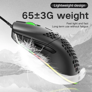 

Wired Gaming Mouse Mice School Office Working 12000DPI Hollow-out Lightweight Accessories for ZIYOULANG M6 RGB PC