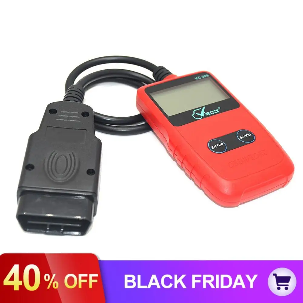 Best VC309 Multi language OBD2 EOBD Car Diagnostic Tool Scanner Automotive Auto Code Reader Car Detector for All OBD II Monitor Scan