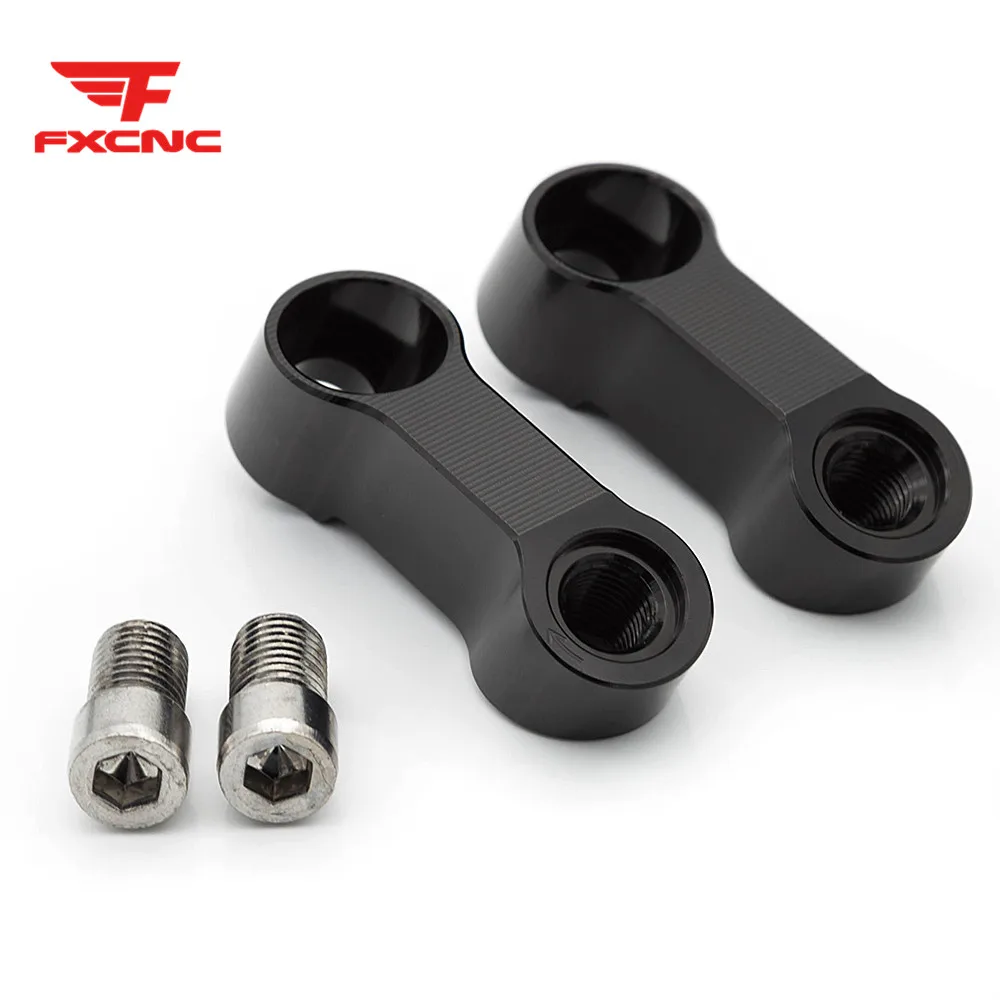 

Aluminum CNC Motorcycle Mirror Riser Extender Adapter Mount For 10mm x 1.25mm Right & Right-Hand Threaded Universal Motorcycle