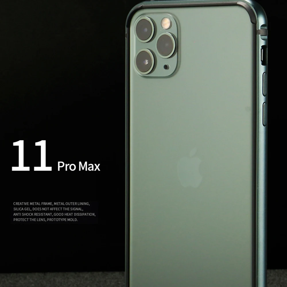 Чехол бампер для Iphone 11 Pro Max 7 8 Plus силиконовый металлический противоударный чехол
