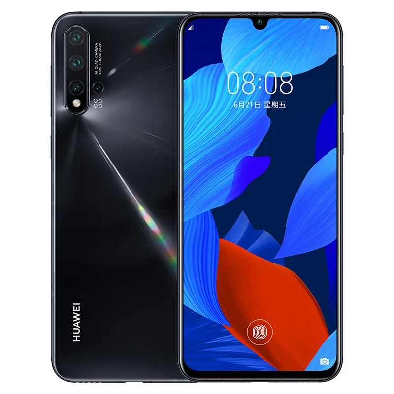 HUAWEI Nova 5 мобильный телефон 6 39 дюймов в экран отпечатков пальцев 8 Гб 128 ГБ Kirin 810