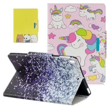 

Shockproof Case For iPad Air 2 Air 1 9.7 2018 Pu Leather Holder Wallet Card Cartoon Unicorn Stand Flip Cover for Ipad Air Case