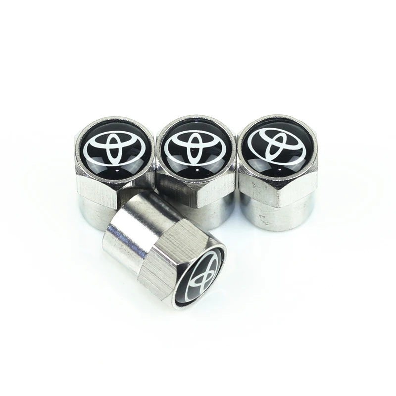 

4 PCS Car Sport Styling Car Wheel Tire Valve Caps Case For toyota corolla chr auris rav4 yaris avensis Car sticker accessories