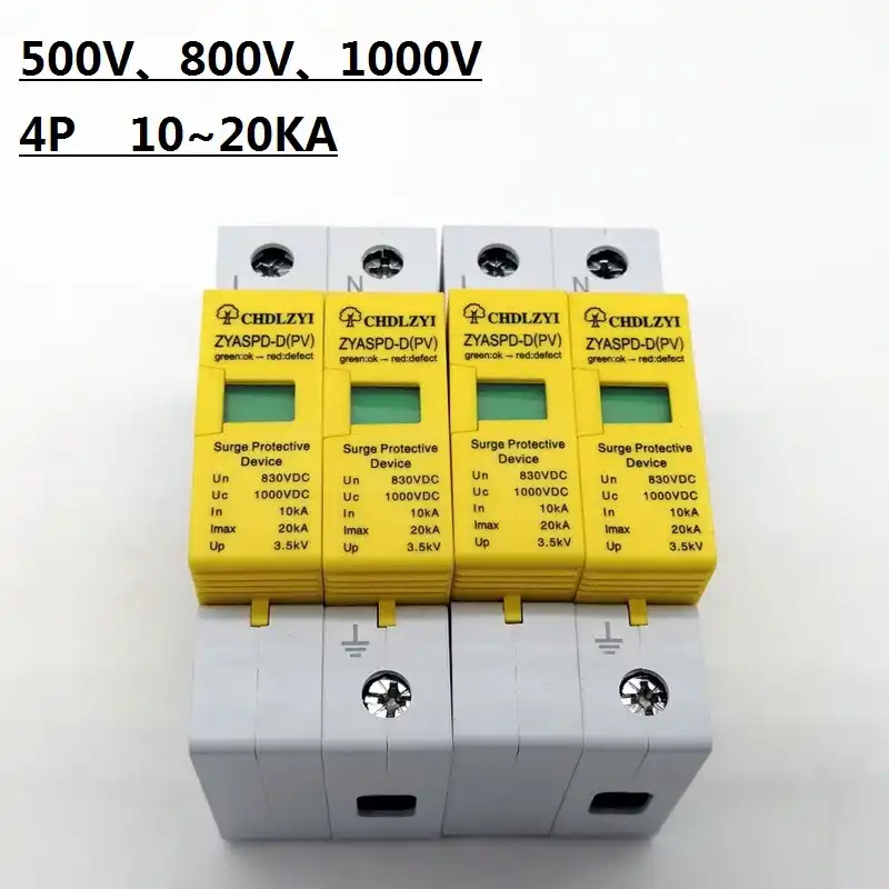 Spd 500v 800v 1000v 4 P 10 20ka Surge Schutz Gerat Ableiter