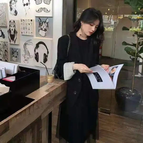

Online Celebrity Small Suit 2019 Spring And Autumn New Style Korean-style Elegant British Style Versatile Loose Casual CHIC Coat