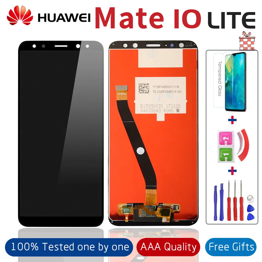 

100% Tested HUAWEI Mate 10 Lite LCD Touch Screen with Frame Display Huawei Mate 10 Lite Display LCD Nova 2i RNE-L21 Replacement