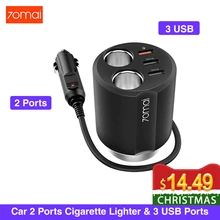 70mai QC 3,0 quick charge 2USB порт металлический чехол 3A 70mai автомобильное зарядное устройство 70 mai mini Dual USB для телефонов Xiaomi Mi9 для huawei P30