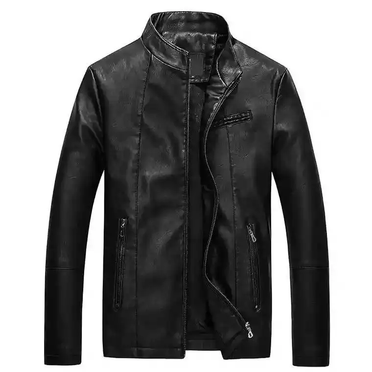 

Men's leather winter new slim men's washed PU leather men's motorcycle leather jacket leather