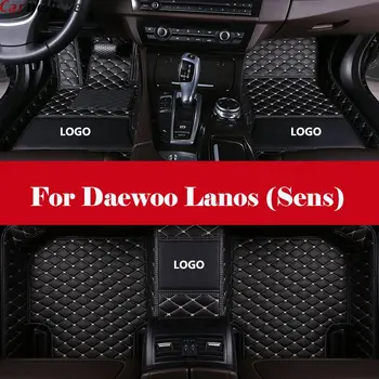 

Leather Floor Mat All Weather Full Set Trimmable Heavy Duty Interior Car Carpet Floor Mat For Daewoo Lanos (Sens)