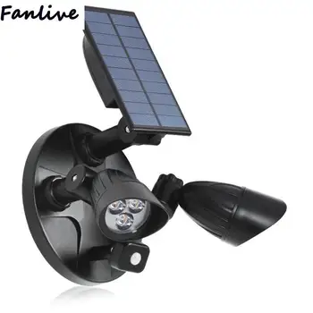 

10pcs LED Solar Light Human Body Induction Wall Lamp Outdoor Street Light Garden Light Villa Double Head Solar Sensor spotlight