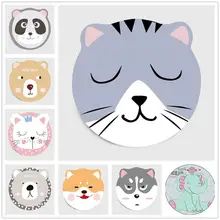 Прекрасные животные из мультфильмов круглый ковер дети скалолазание нескользящий напольный коврик гостиная спальня детская комната игровой коврик коврики