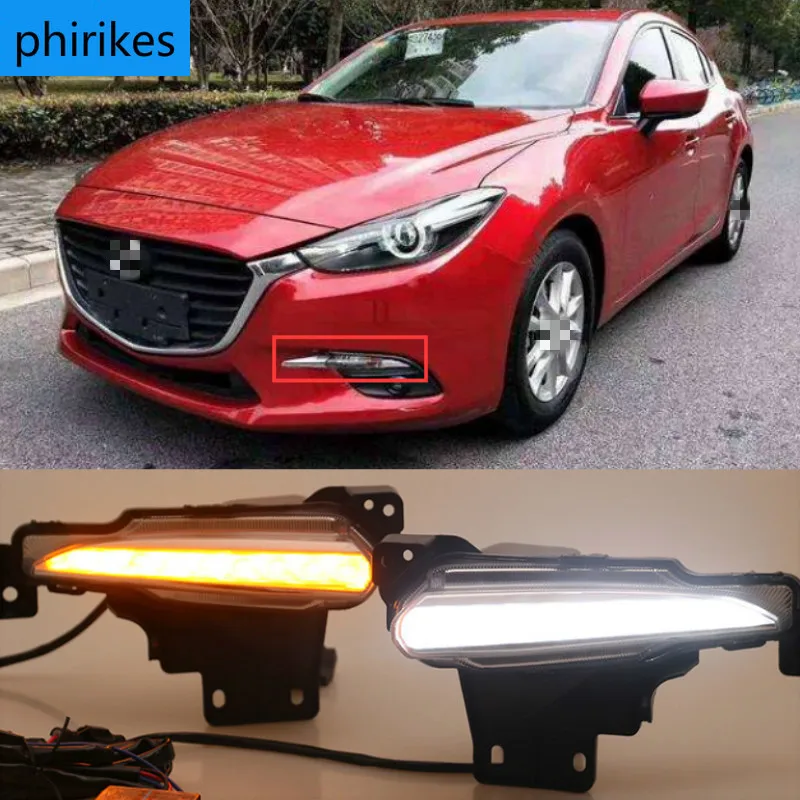 Фото Дневные ходовые огни светильник для Mazda 3 Mazda3 Axela 2017 2018 светодиодный DRL