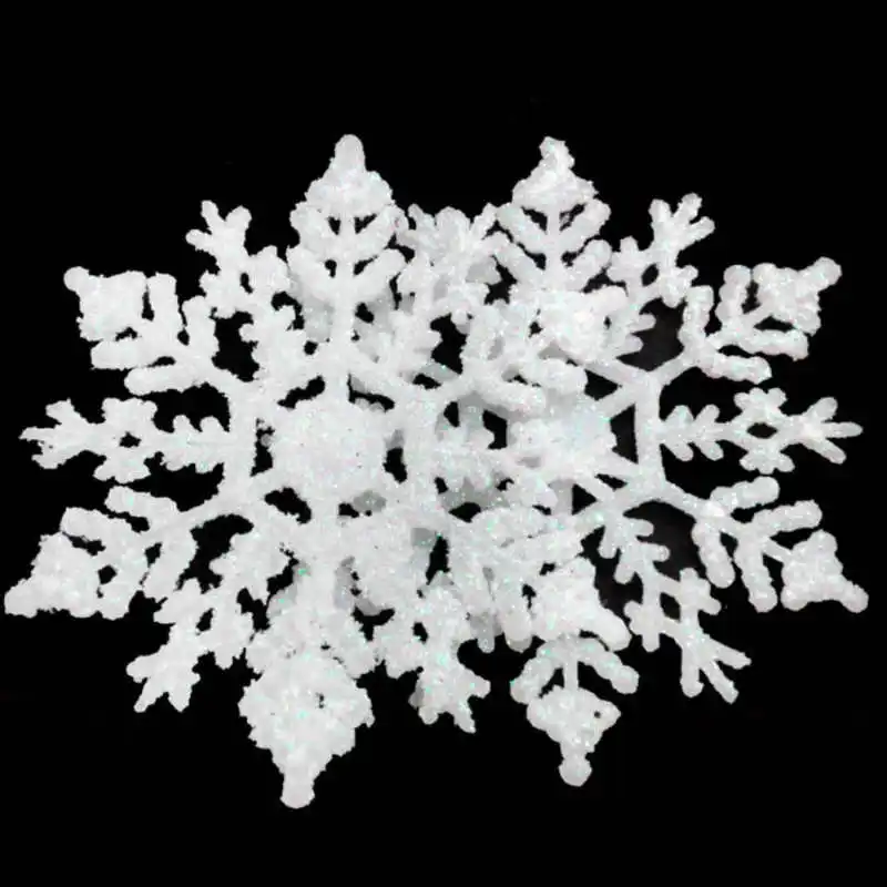 12Pcs/Set Artificial Snowflakes Decor Glitter Christmas Decoration For Home Wedding Party New Year Decoration Navidad