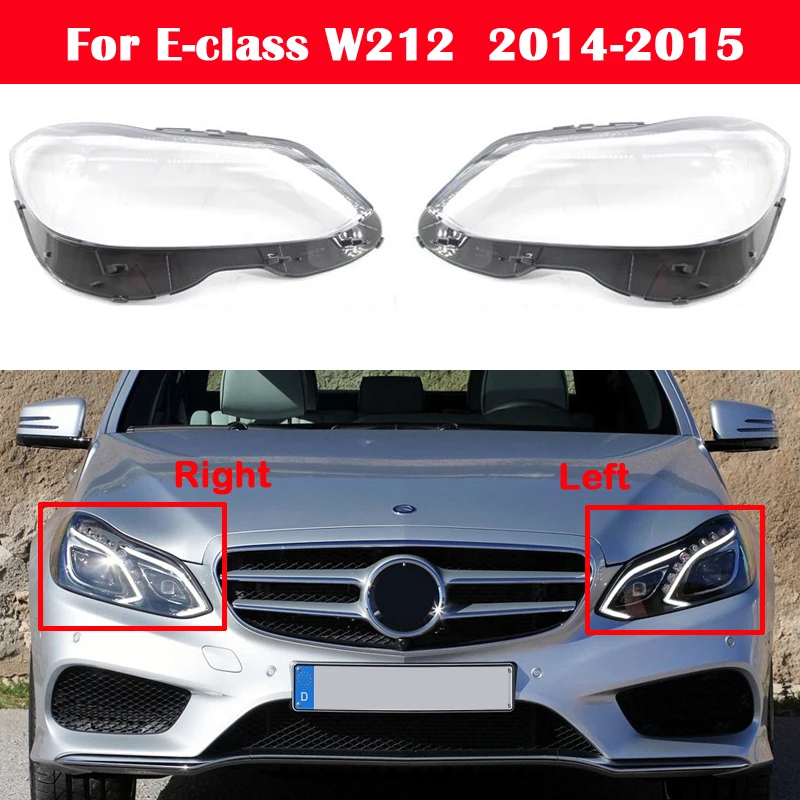 Car Front Lampshade Lens Glass Lamp Case Headlight Cover For Mercedes