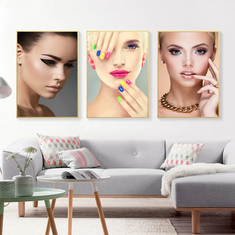 Салон красоты, магазин настенное украшение макияж плакат wall art Холст Картина Макияж школьная классная комната, для стен плакат