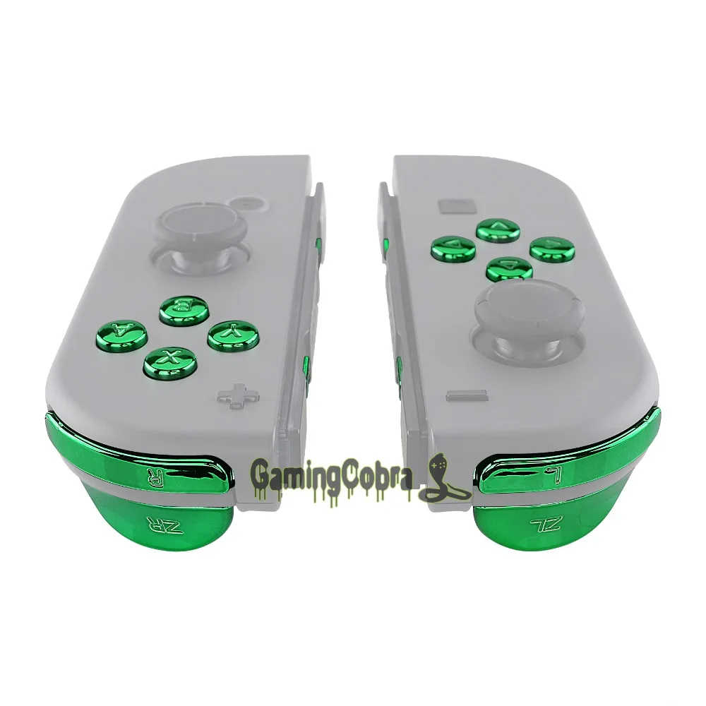 Хромированные зеленые Сменные Клавиши направления ABXY SR SL L R ZR ZL триггер полный набор кнопок w/инструменты для nintendo Switch Joy-Con