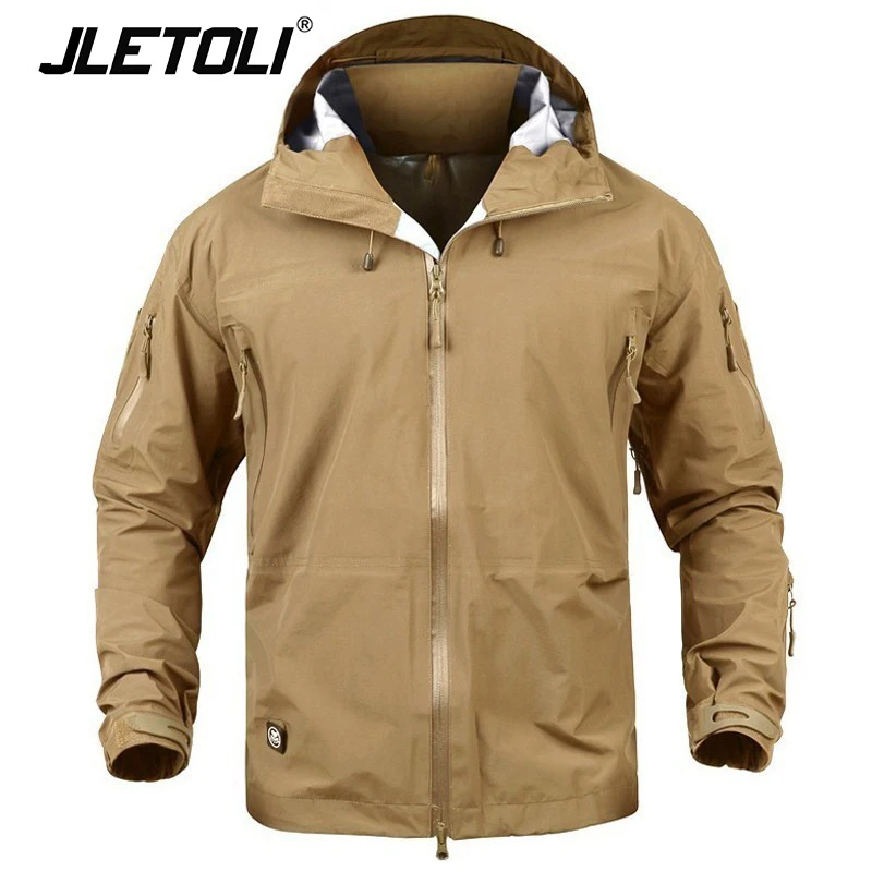 Goedkoop Jletoli Waterdichte Jas Windjack Winter Outdoor Wandelen Jas Mannen Vrouwen Jas Winddicht Hard Shell Jas Tactiek Kleding