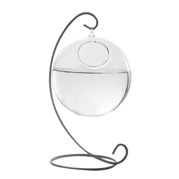 Clear Ball Shaped Glass Flowers Vase Terrarium Container Garden Hanging Decor