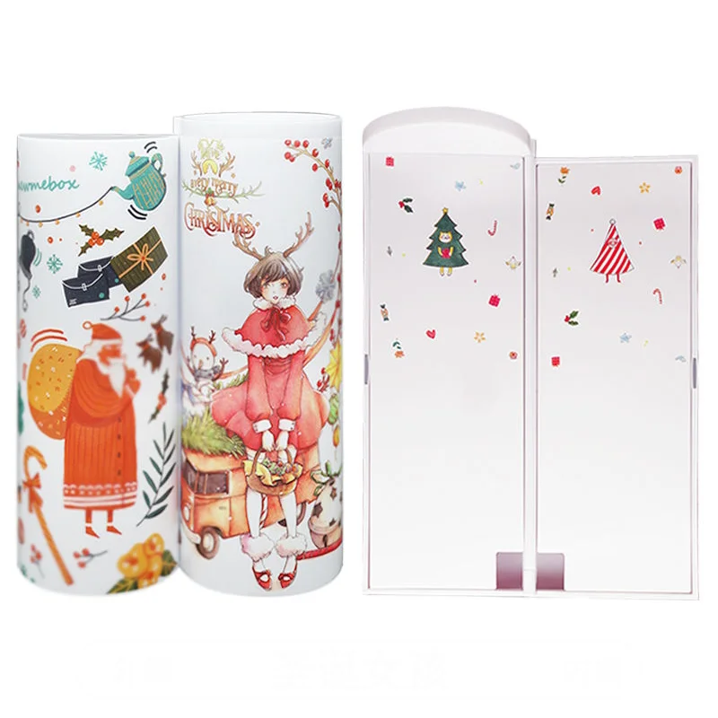 Christmas girl NBX креативный чехол-карандаш для доски с солнечным калькулятором и магнитным переключателем Kawaii мультяшная коробка для ручек школьный чехол для письма сумка для ручек - Цвет: Christmas girl