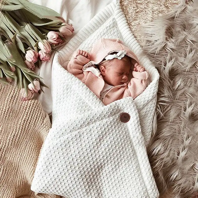 knitted swaddle sleeping bag