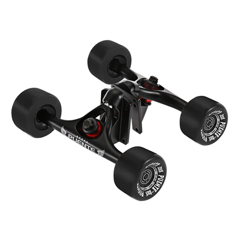 Top!-PUENTE Skateboard Truck with 70x42mm Skate Wheels Riser Pad Bearing Hardware Installing for Big | Спорт и развлечения