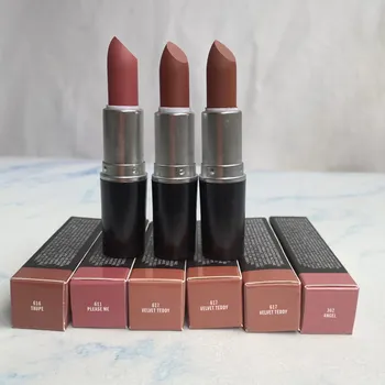 

12pcs/lot Brand Lips Makeup Velvet Teddy Angel Nude Aluminum Tube Lipstick Matte Lipstick Rouge a Levres 3g Frost Lipstick