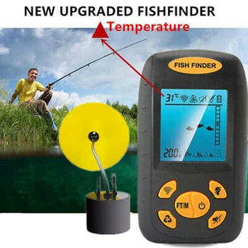 

Portable Fish Finder Depth Echo Sonar Sensor Alarm Fishfinder No Battery Fish Search Machine Utensil
