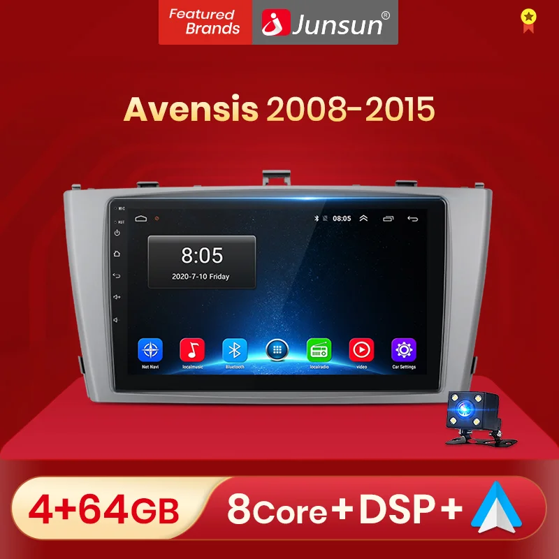 Junsun V1 2G + 32G Android 10 0 DSP для Toyota Avensis 2008-2015 автомобильный Радио мультимедийный видео