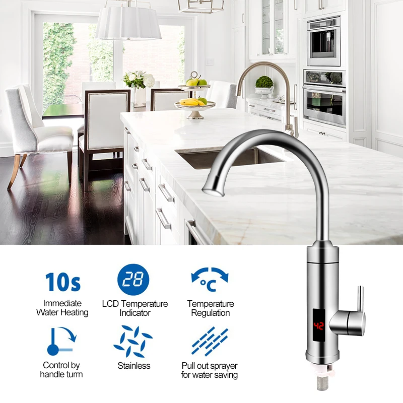 Electric Faucet Water Heater | Stainless Steel Water Faucet - Stainless  Steel - Aliexpress