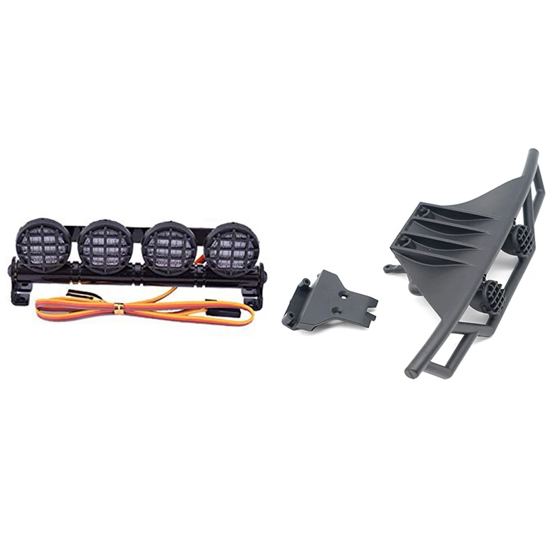 

1 Set 1/12 Front Anti-Collision Feiyue Fy03 Rc Cars Parts Upgrades Front & 1 Pcs Ultra Bright Lamp Led Roof Light Bar