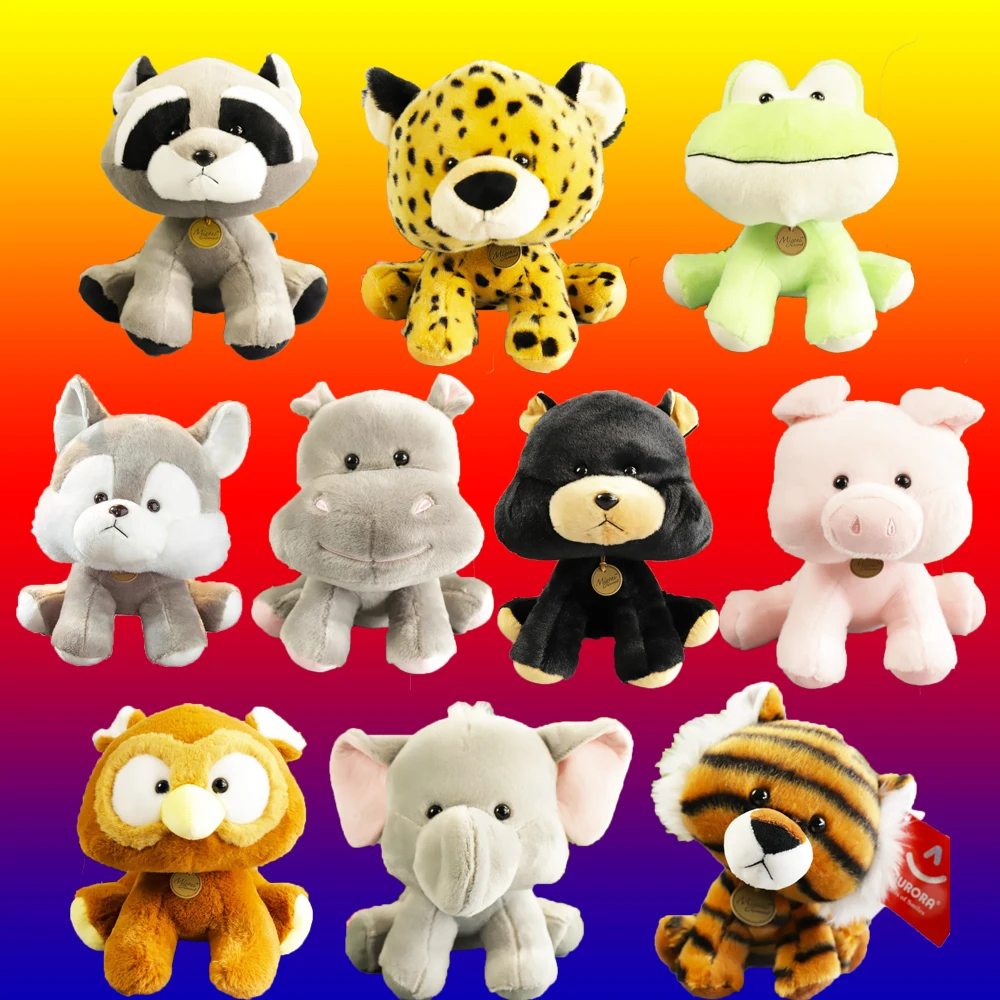 

Милые животные, плюшевые животные, имитация домашних животных, пушистая кукла, игрушки, тигр, лягушка, енот, слон, Хаски, свинка, плюшевая Мягкая кукла, детский подарок на день рождения