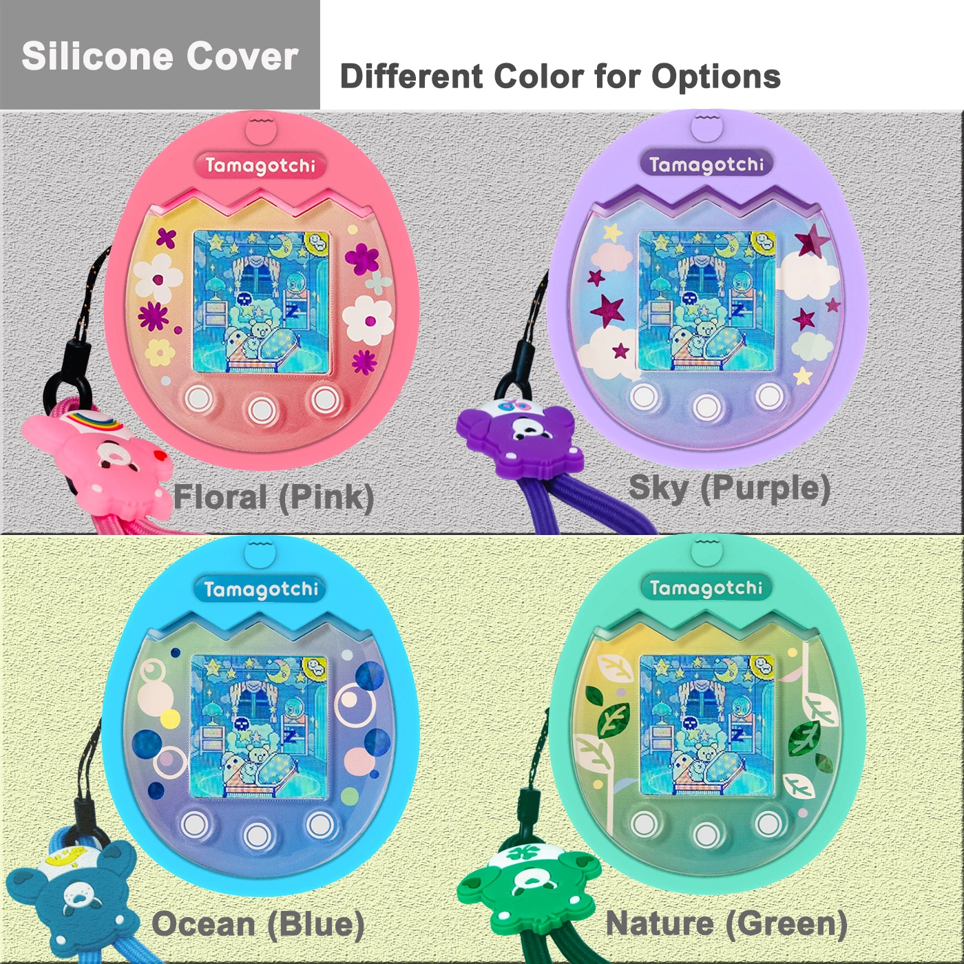 Capa de Silicone Protetora e Estojo de Transporte para Tamagotchi Pix com Cordão Presentes de Aniversário para Crianças Única Capa Case - Image 4
